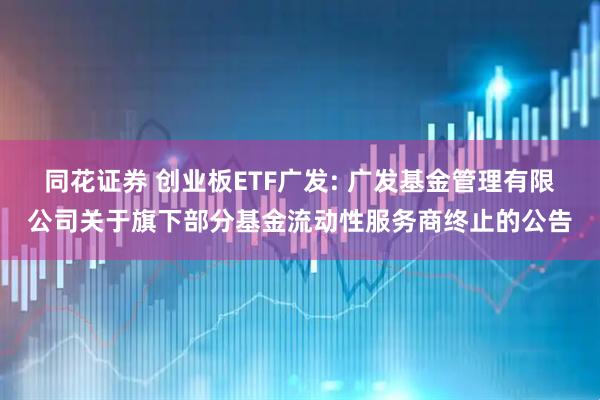 同花证券 创业板ETF广发: 广发基金管理有限公司关于旗下部分基金流动性服务商终止的公告