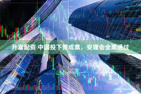 升富配资 中国投下赞成票，安理会全票通过